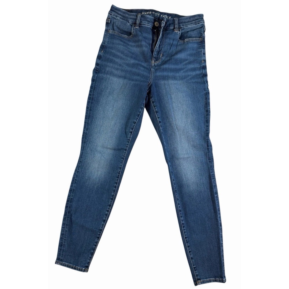 American Eagle Next Level Curvy High Rise Jogging Jeans Women's 8 Stretch Blue